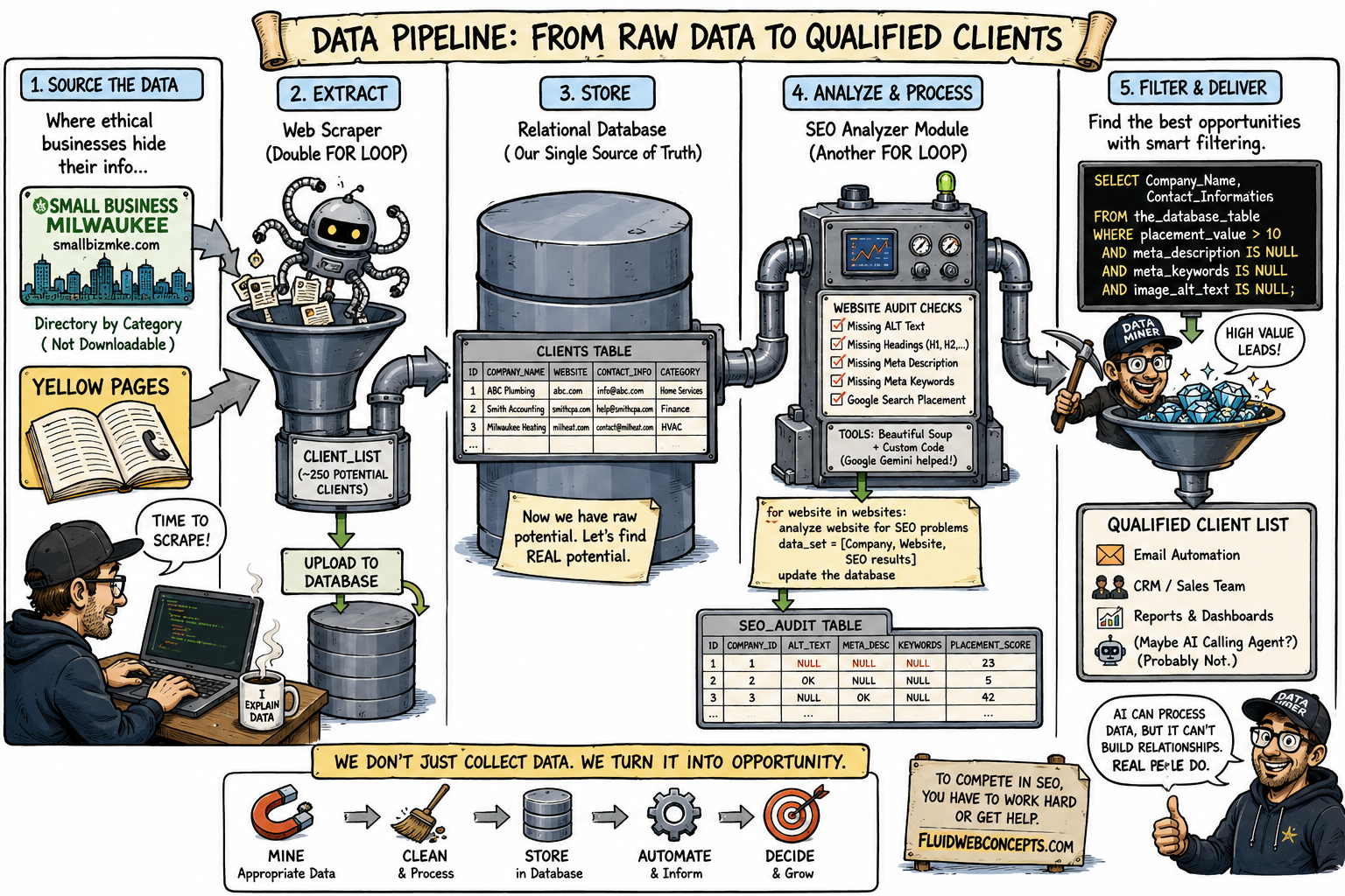Data architected solution image describing the entire process.